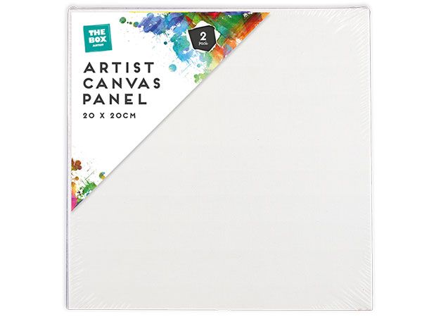 2pk Artist Canvas Panel Board, 20cm x 20cm